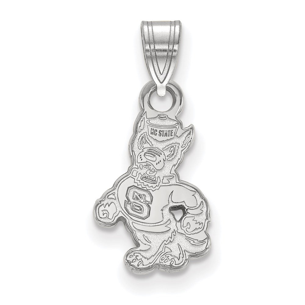Sterlingsilber Rhodiniert Logoart North Carolina State University Wolf Klein Anhänger