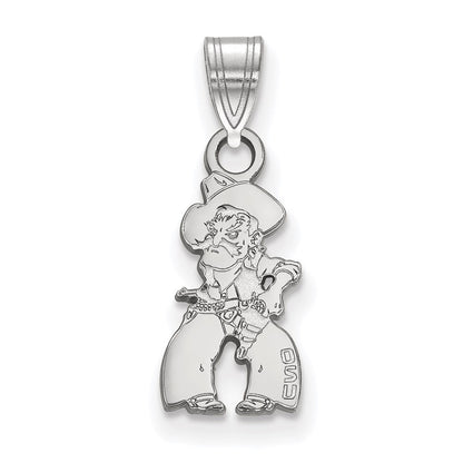 Sterlingsilber Rhodiniert Logoart Oklahoma State University Cowboy Klein Anhänger