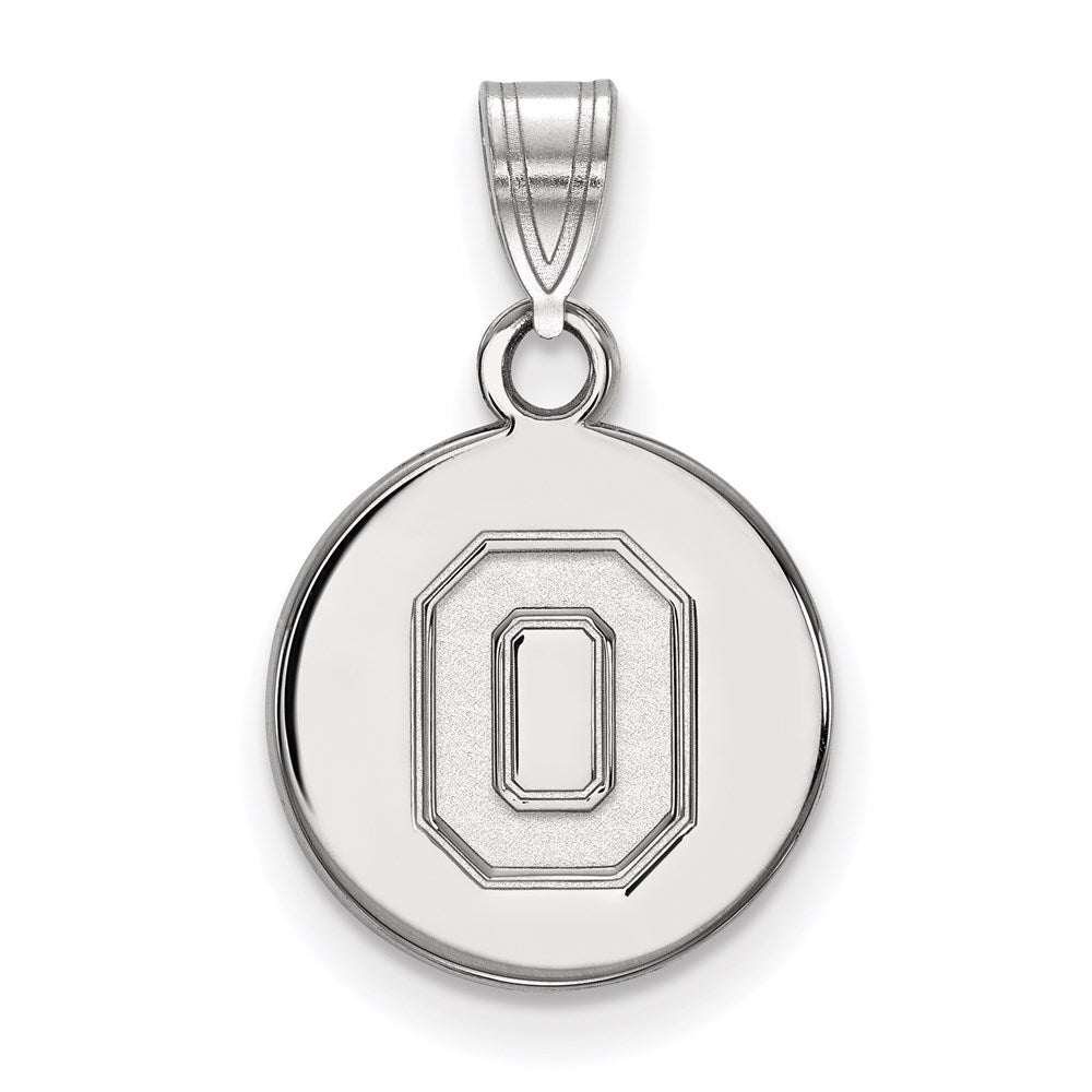 Sterlingsilber Rhodiniert Logoart The Ohio State University Buchstabe O Klein Plättchen Anhänger