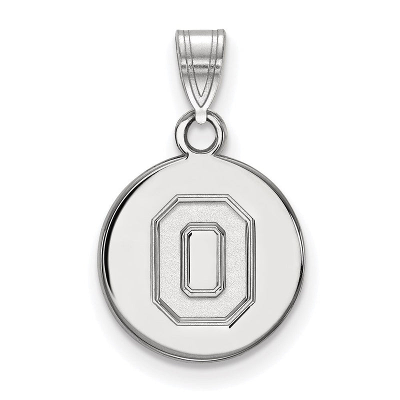 Sterlingsilber Rhodiniert Logoart The Ohio State University Buchstabe O Klein Plättchen Anhänger