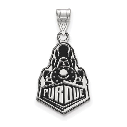Sterlingsilber Rhodiniert Logoart Purdue University Boilermakers Zug Logo Groß Emailliert Anhänger