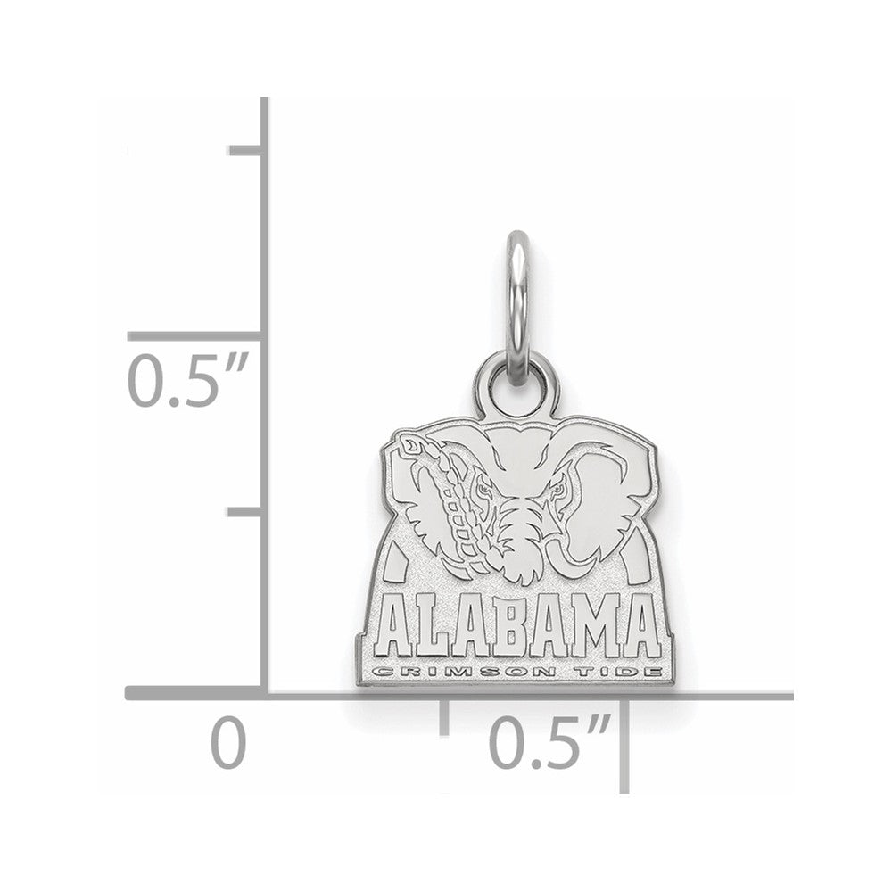 Sterlingsilber Rhodiniert Logoart University Of Alabama Elefant Extra Klein Anhänger