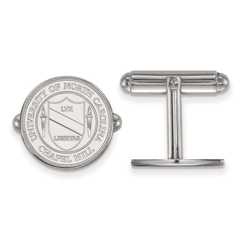 Sterlingsilber Rhodiniert Logoart Universität. Of North Carolina Wappen Manschette Knöpfe