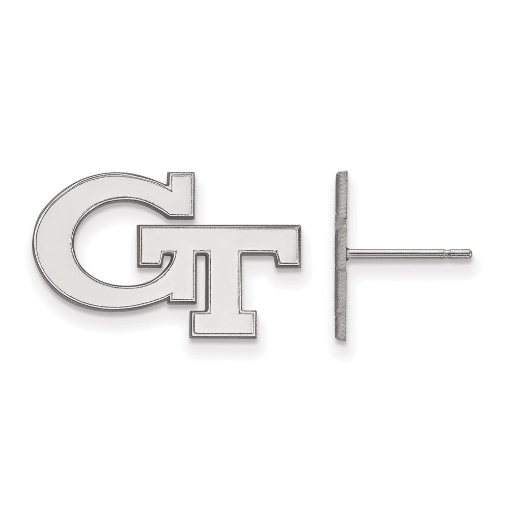 Sterlingsilber Rhodiniert Logoart Georgia Institut Of Technologie G T Klein Ohrstecker