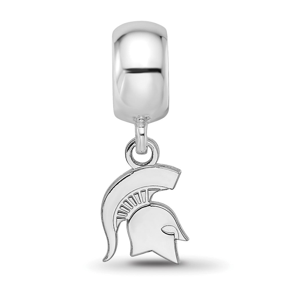 Sterlingsilber Rhodiniert Logoart Michigan State U. Xs Hängend Perle
