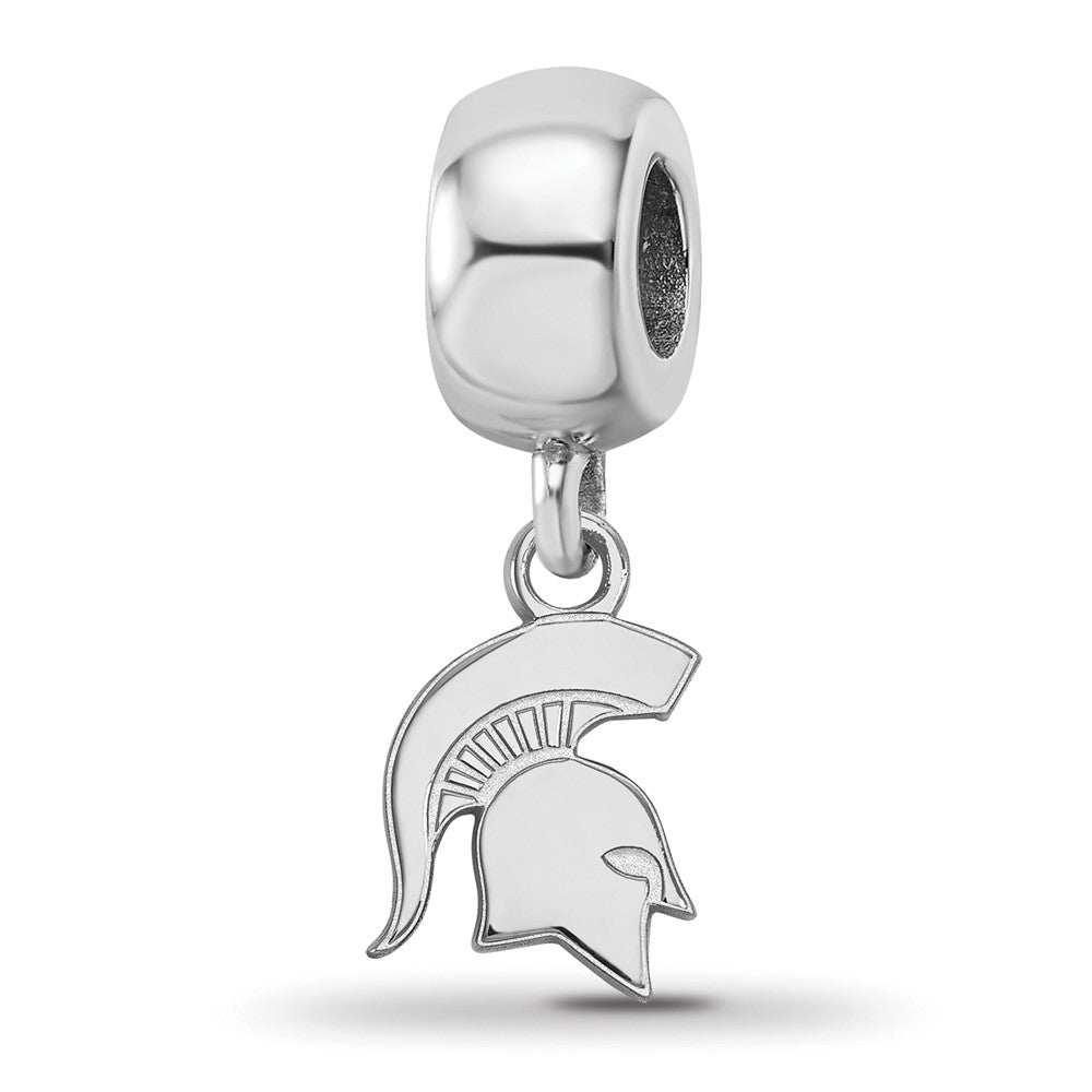 Sterlingsilber Rhodiniert Logoart Michigan State U. Xs Hängend Perle