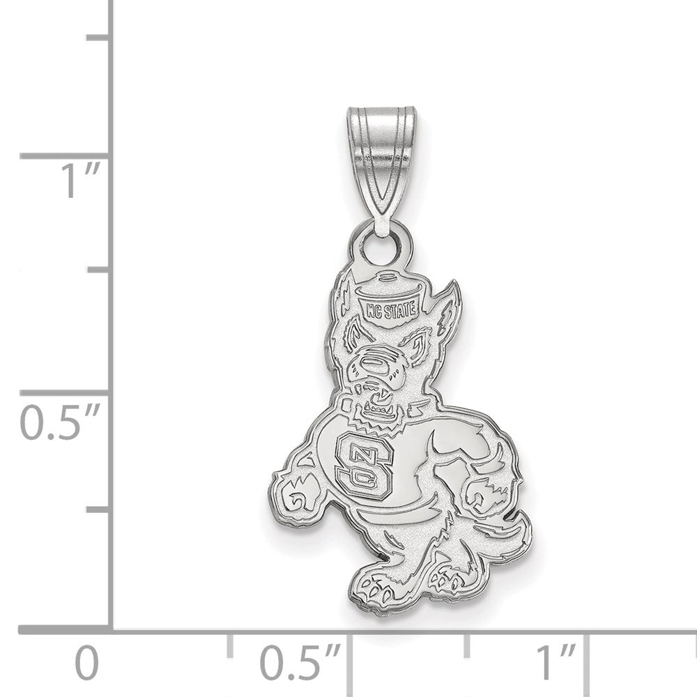Sterlingsilber Rhodiniert Logoart North Carolina State University Wolf Groß Anhänger
