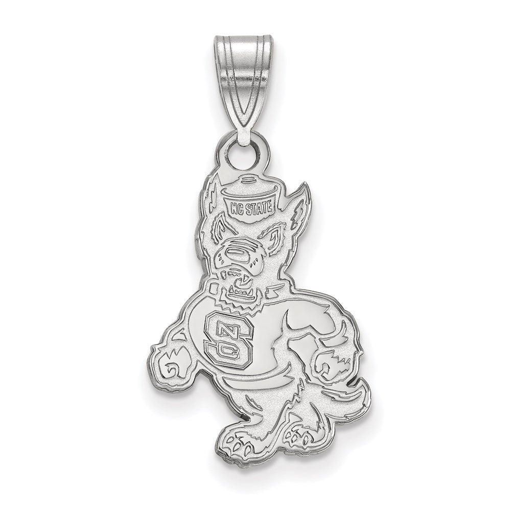 Sterlingsilber Rhodiniert Logoart North Carolina State University Wolf Groß Anhänger