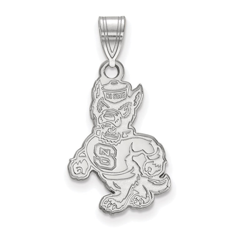 Sterlingsilber Rhodiniert Logoart North Carolina State University Wolf Groß Anhänger