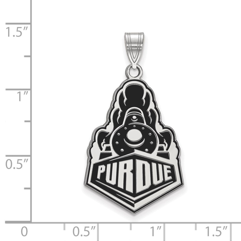 Sterlingsilber Rhodiniert Logoart Purdue University Boilermakers Zug Logo Extra Groß Emailliert Anhänger