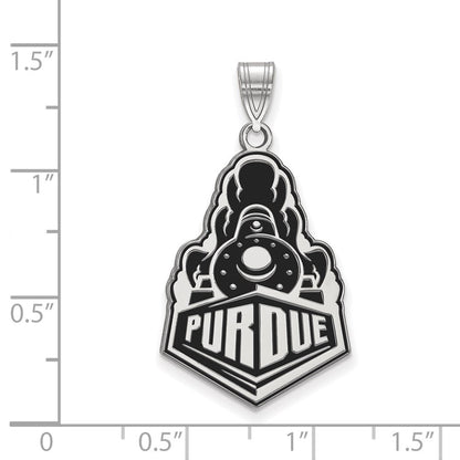 Sterlingsilber Rhodiniert Logoart Purdue University Boilermakers Zug Logo Extra Groß Emailliert Anhänger