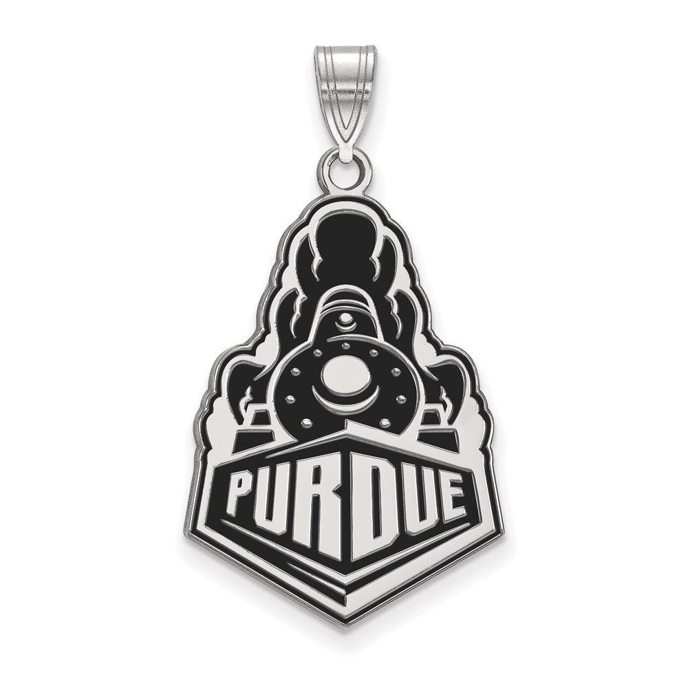 Sterlingsilber Rhodiniert Logoart Purdue University Boilermakers Zug Logo Extra Groß Emailliert Anhänger
