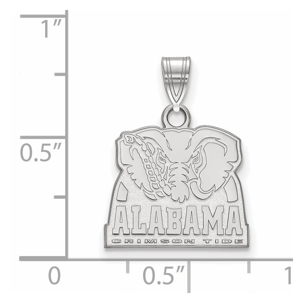 Sterlingsilber Rhodiniert Logoart University Of Alabama Elefant Klein Anhänger