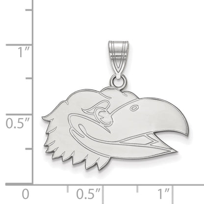 10K Weißgold Logoart University Of Kansas Jayhawk Mittel Anhänger