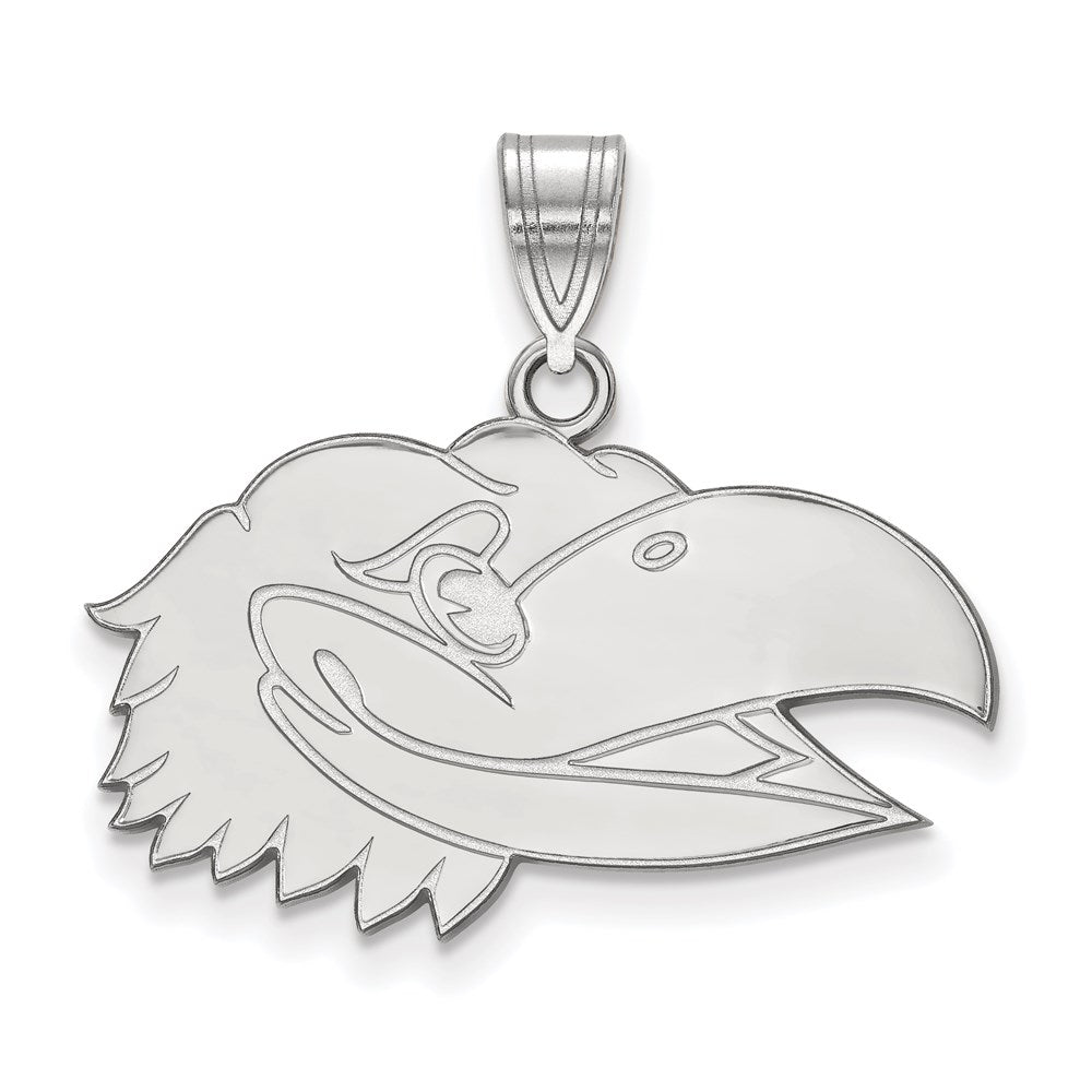 Sterlingsilber Rhodiniert Logoart University Of Kansas Jayhawk Mittel Anhänger