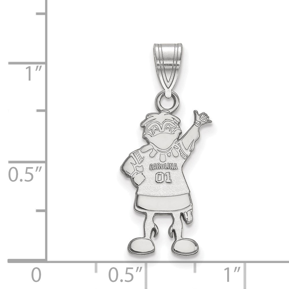 14K Weißgold Logoart University Of South Carolina Mascot Groß Anhänger