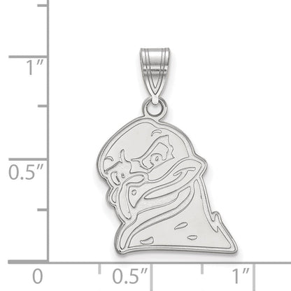 Sterlingsilber Rhodiniert Logoart Virginia Tech Hokiebird Groß Anhänger