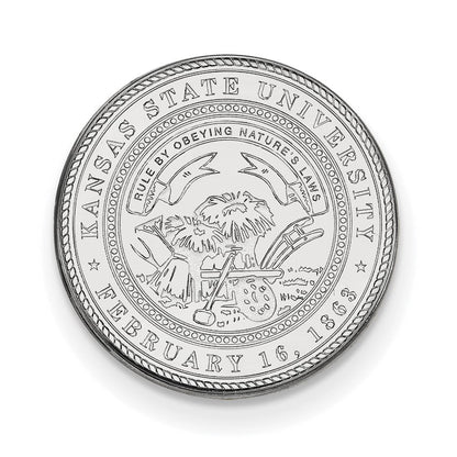 14K Weißgold Logoart Kansas State University Wappen Anstecknadel