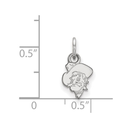 Sterlingsilber Rhodiniert Logoart Oklahoma State University Cowboy Extra Klein Anhänger