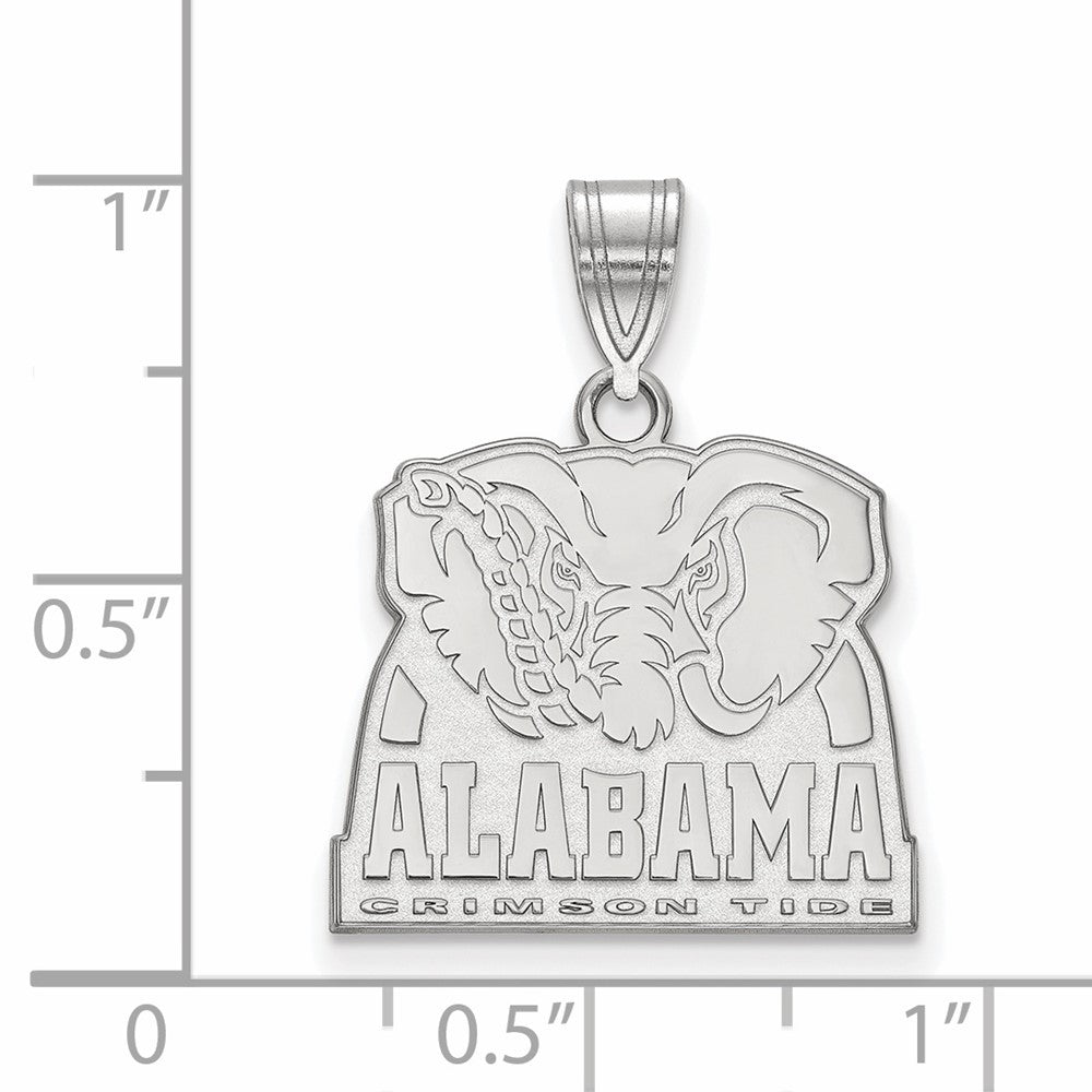 10K Weißgold Logoart University Of Alabama Elefant Mittel Anhänger