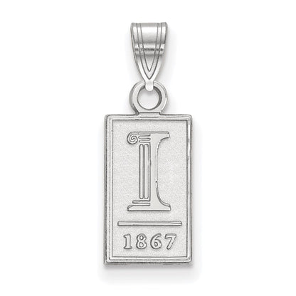 Sterlingsilber Rhodiniert Logoart University Of Illinois I 1867 Klein Anhänger