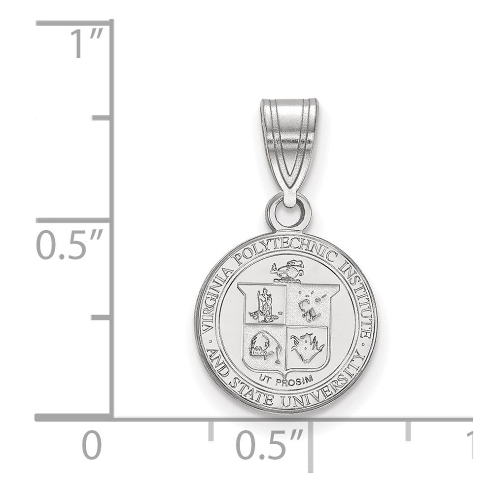 Sterlingsilber Rhodiniert Logoart Virginia Tech Klein Wappen Anhänger