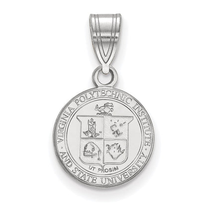 Sterlingsilber Rhodiniert Logoart Virginia Tech Klein Wappen Anhänger