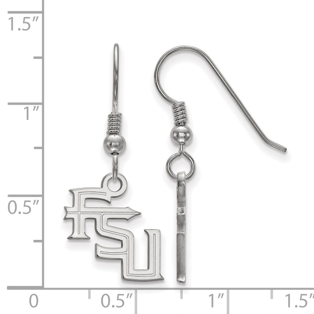 Sterlingsilber Rhodiniert Logoart Florida State University F S U Klein Hängend Draht Ohrringe