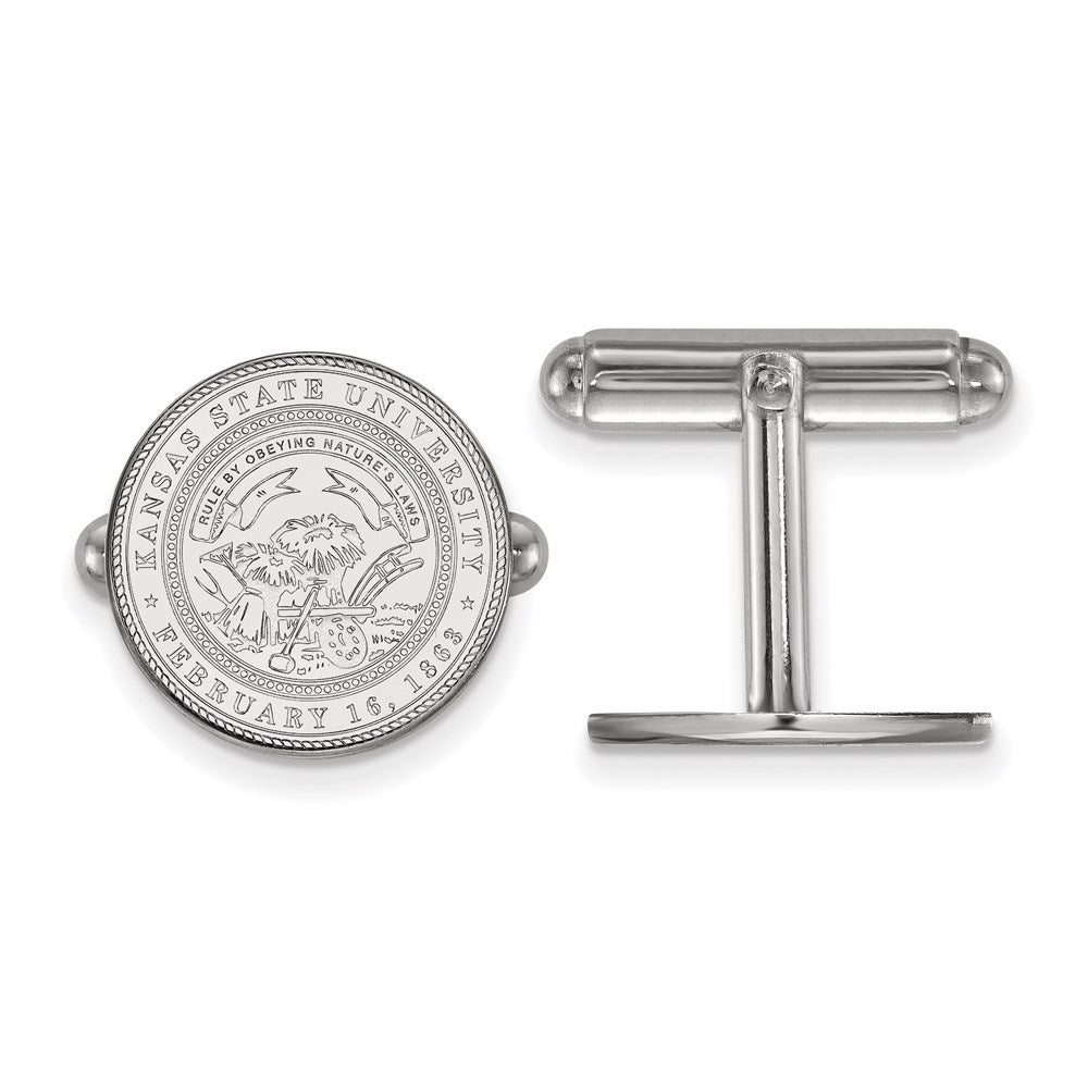 Sterlingsilber Rhodiniert Logoart Kansas State University Wappen Manschette Knöpfe