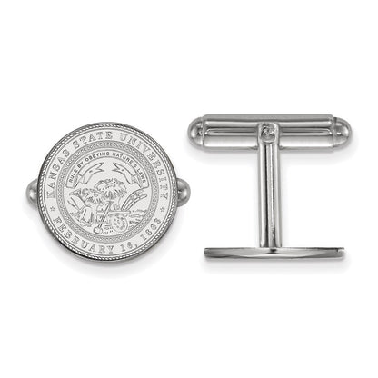 Sterlingsilber Rhodiniert Logoart Kansas State University Wappen Manschette Knöpfe