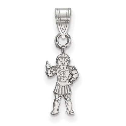 Sterlingsilber Rhodiniert Logoart Michigan State University Spartan Klein Anhänger