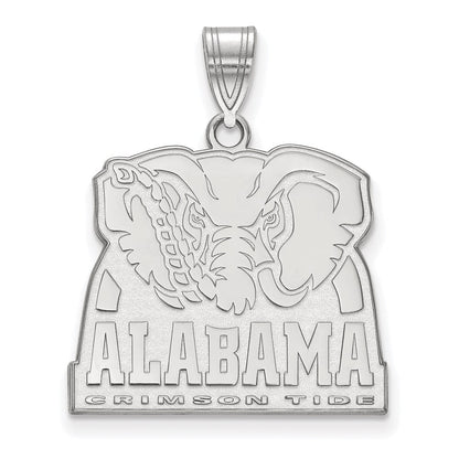 Sterlingsilber Rhodiniert Logoart University Of Alabama Elefant Groß Anhänger