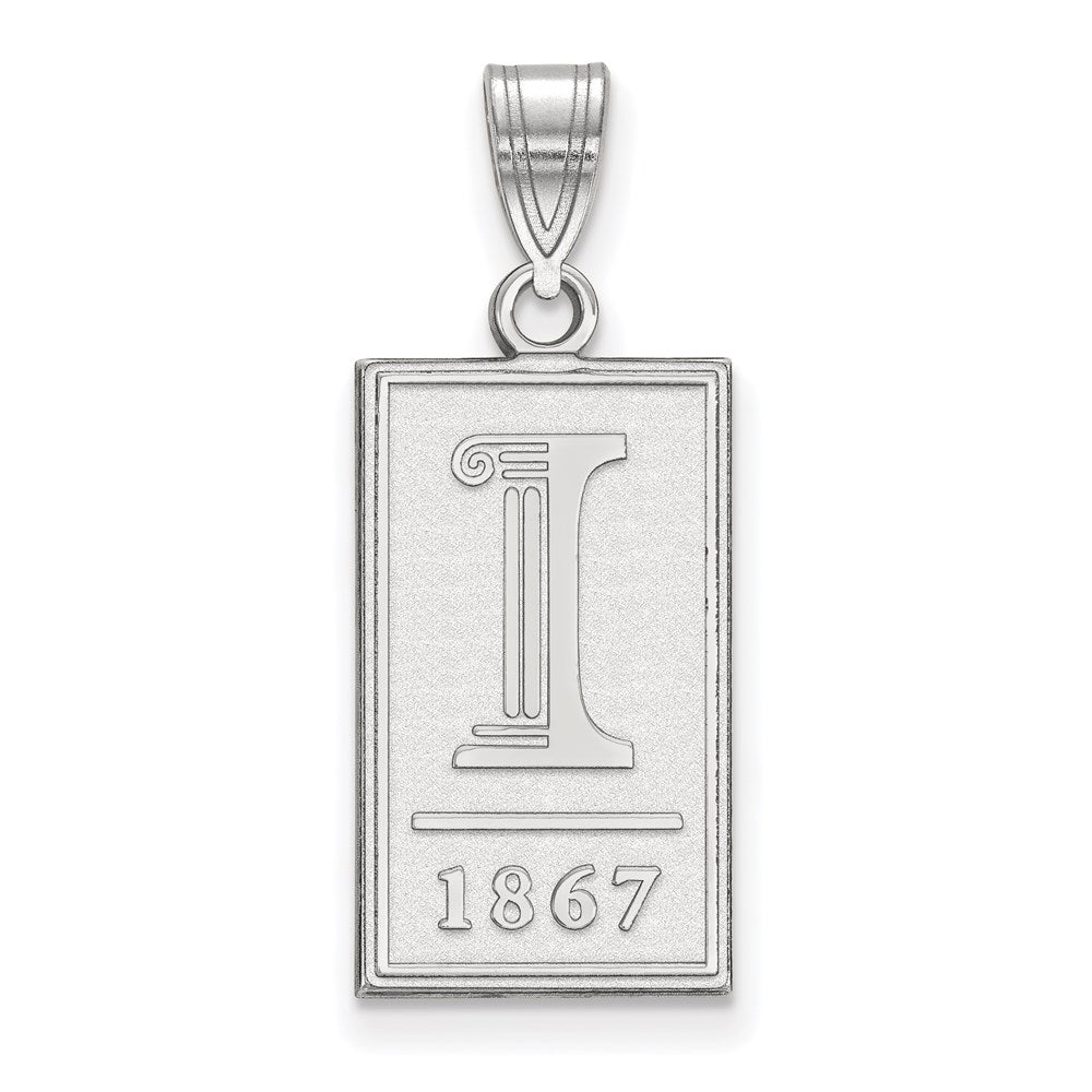 Sterlingsilber Rhodiniert Logoart University Of Illinois I 1867 Groß Anhänger