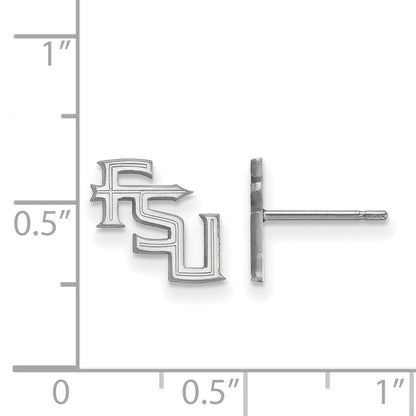 Sterlingsilber Rhodiniert Logoart Florida State University F S U Extra Klein Ohrstecker