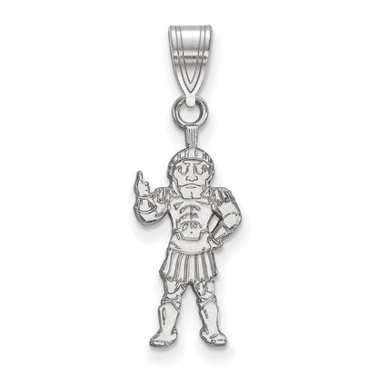 Sterlingsilber Rhodiniert Logoart Michigan State University Spartan Groß Anhänger