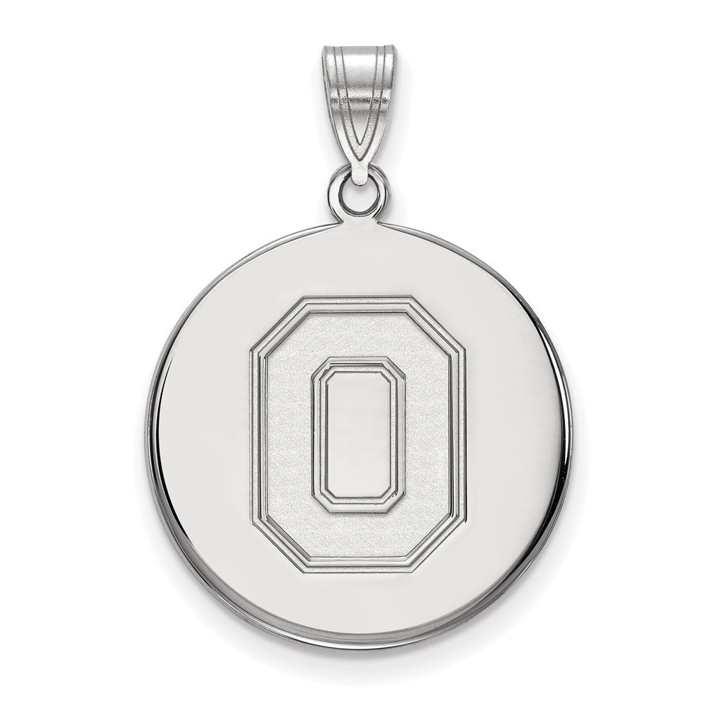 Sterlingsilber Rhodiniert Logoart The Ohio State University Buchstabe O Groß Plättchen Anhänger