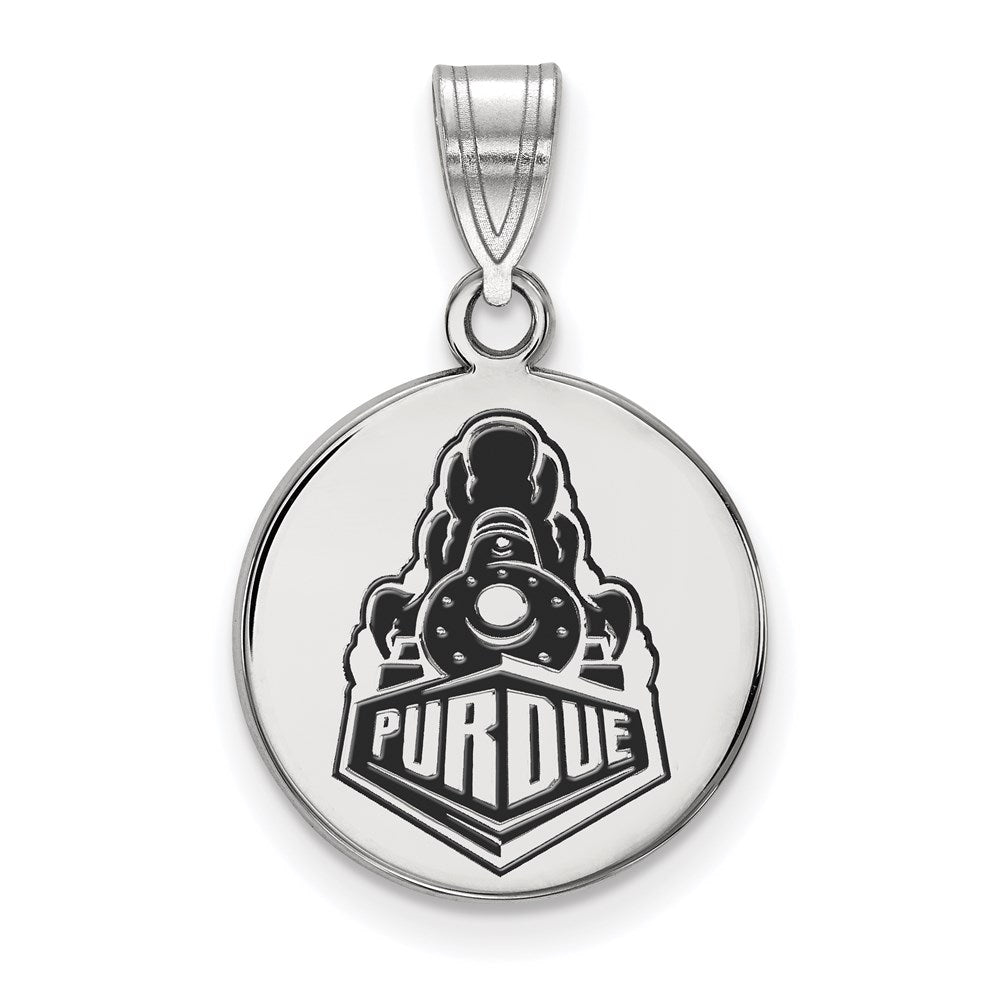 Sterlingsilber Rhodiniert Logoart Purdue University Boilermakers Zug Logo Mittel Emailliert Plättchen Anhänger