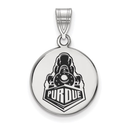 Sterlingsilber Rhodiniert Logoart Purdue University Boilermakers Zug Logo Mittel Emailliert Plättchen Anhänger