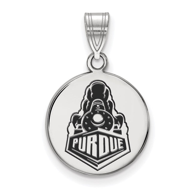 Sterlingsilber Rhodiniert Logoart Purdue University Boilermakers Zug Logo Mittel Emailliert Plättchen Anhänger
