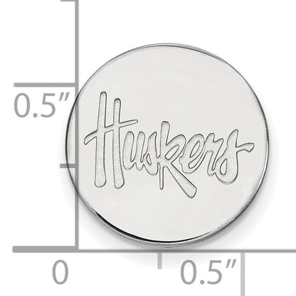14K Weißgold Logoart University Of Nebraska Huskers Anstecknadel