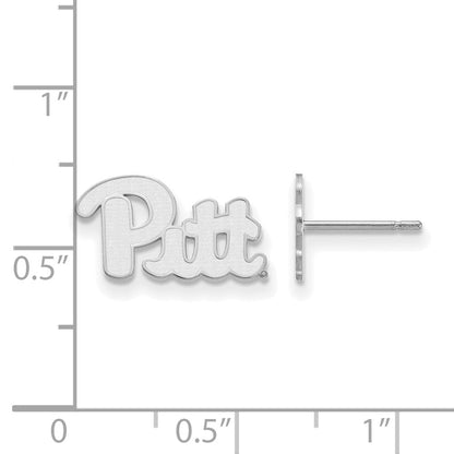 Sterlingsilber Rhodiniert Logoart University Of Pittsburgh Extra Klein Ohrstecker