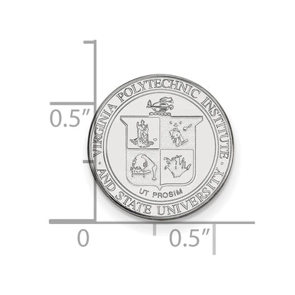 14K Weißgold Logoart Virginia Tech Wappen Anstecknadel