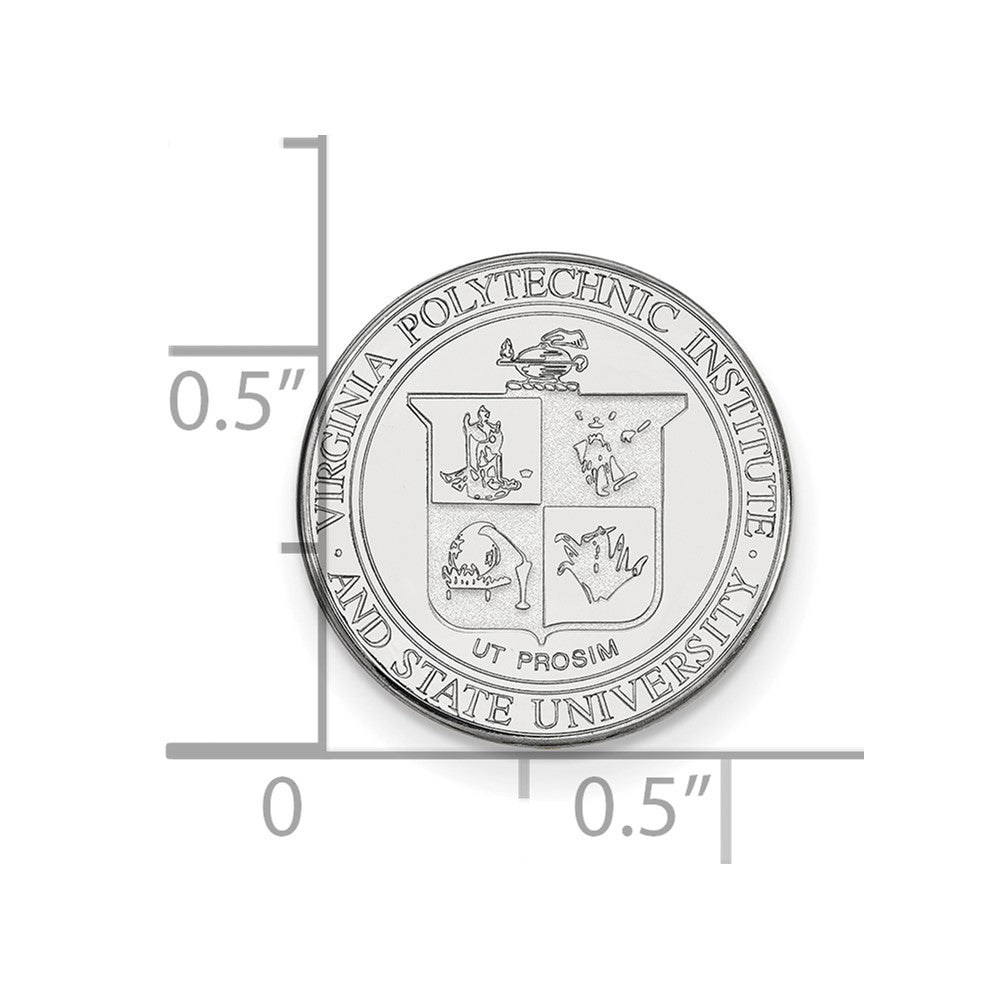 Sterlingsilber Rhodiniert Logoart Virginia Tech Wappen Anstecknadel