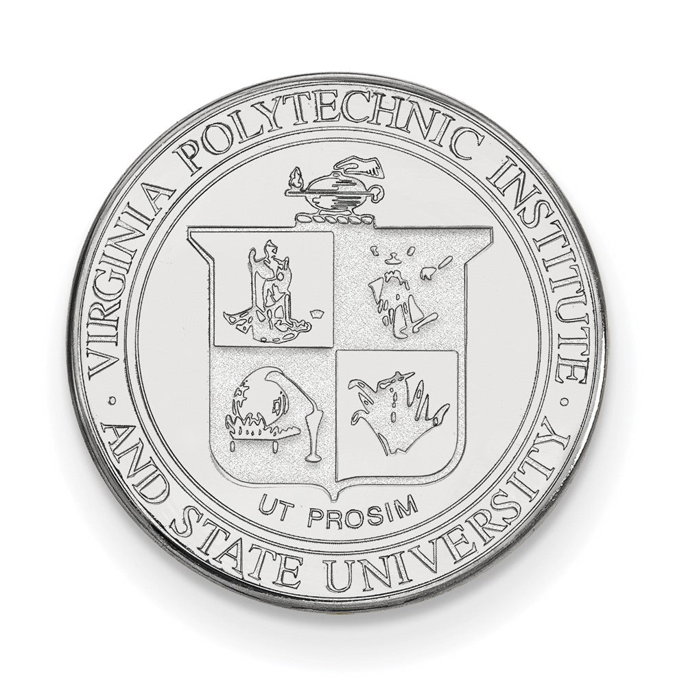 14K Weißgold Logoart Virginia Tech Wappen Anstecknadel