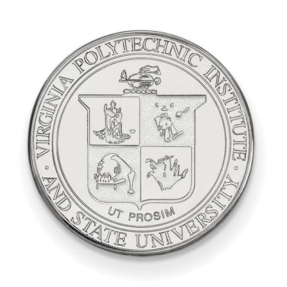 14K Weißgold Logoart Virginia Tech Wappen Anstecknadel