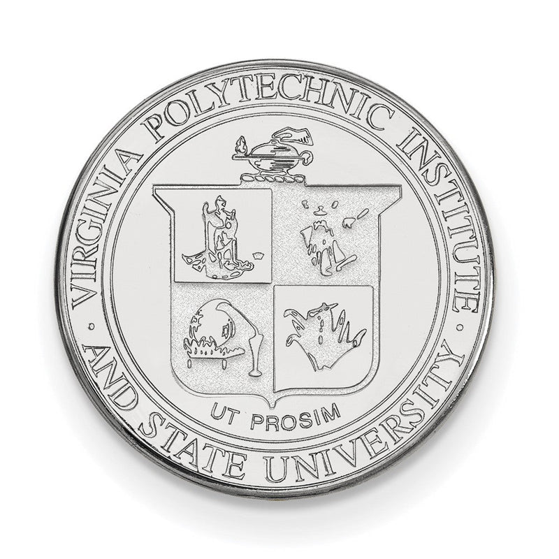 14K Weißgold Logoart Virginia Tech Wappen Anstecknadel