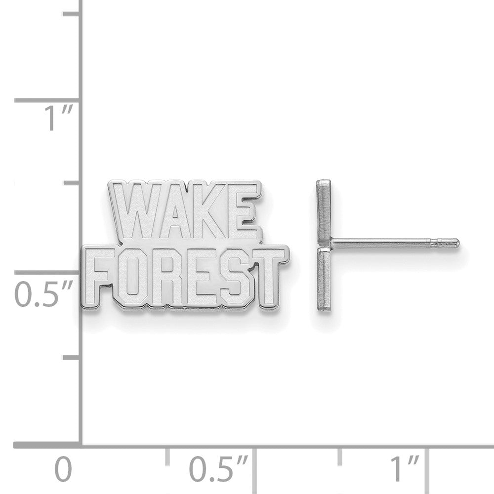 Sterlingsilber Rhodiniert Logoart Wake Forest University W F Extra Klein Ohrstecker