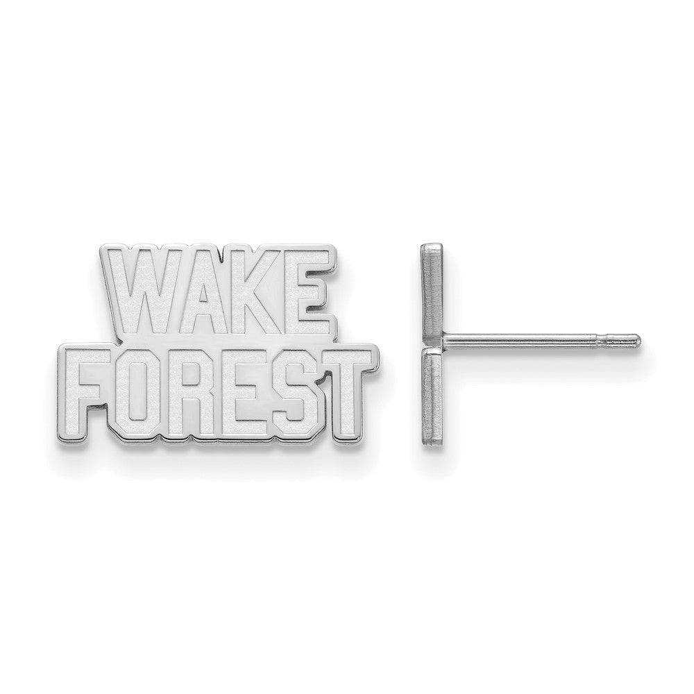 Sterlingsilber Rhodiniert Logoart Wake Forest University W F Extra Klein Ohrstecker