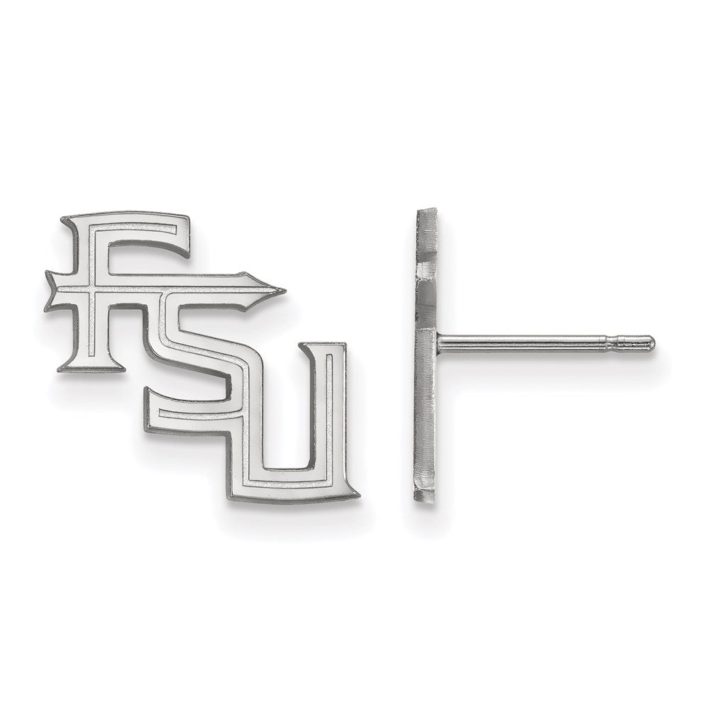 10K Weißgold Logoart Florida State University F S U Klein Ohrstecker