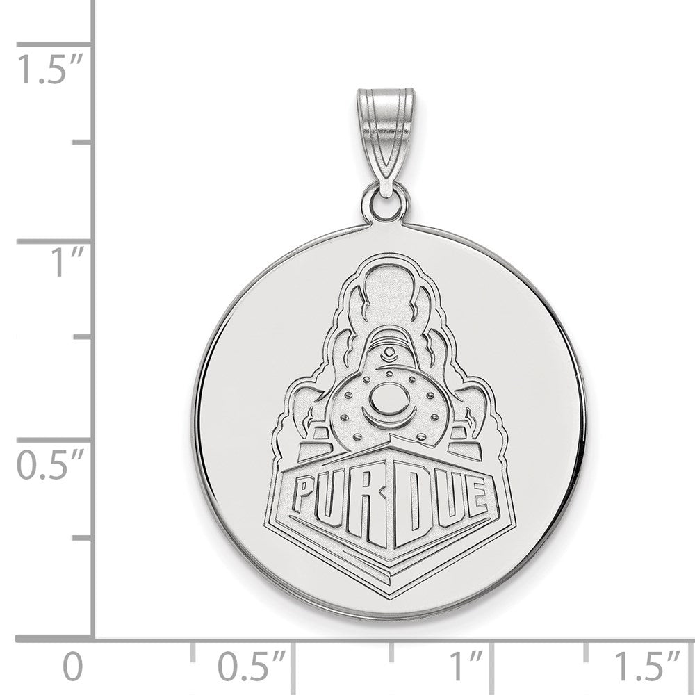 10K Weißgold Logoart Purdue University Boilermakers Zug Logo Extra Groß Plättchen Anhänger